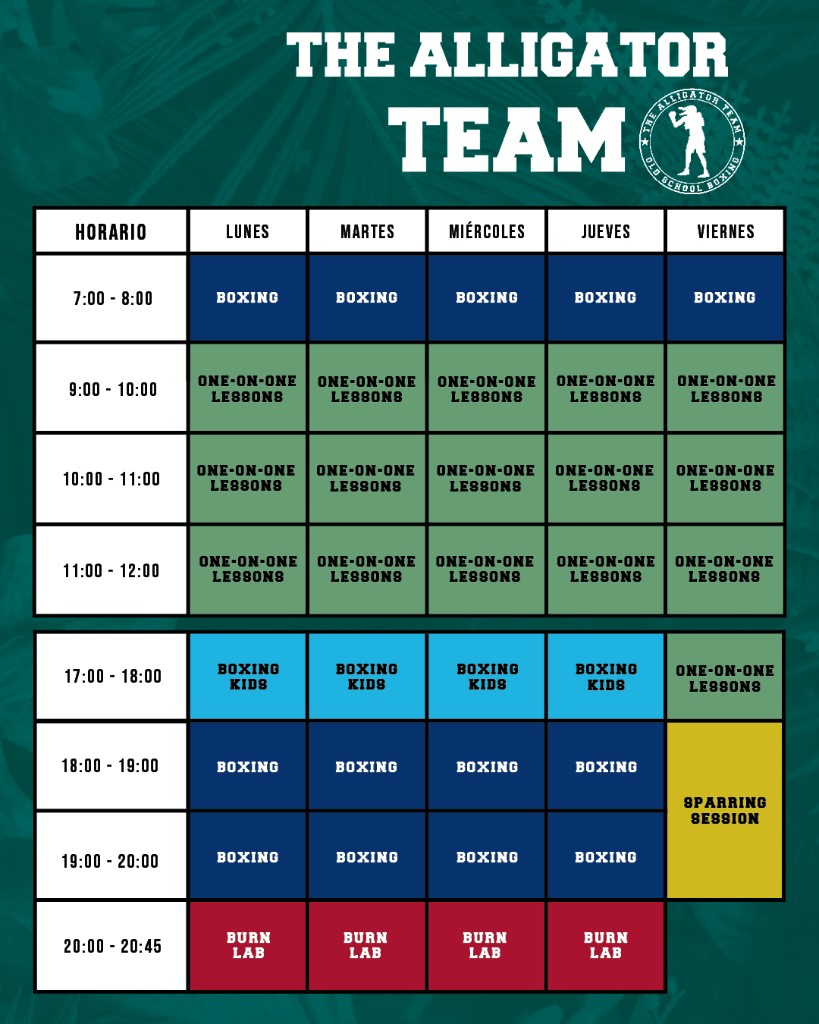 Plan de entrenamiento The Alligator Team